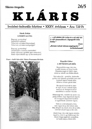 Kl&aacute;ris c&iacute;mlap 26/5.